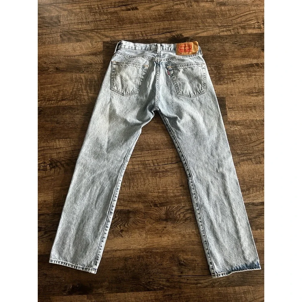 Vintage 1990s Levi's 501 Distressed Light Wash Jeans USA 30x29